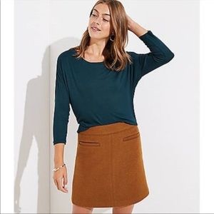 Loft XL dolman sleeve shirttail top in green